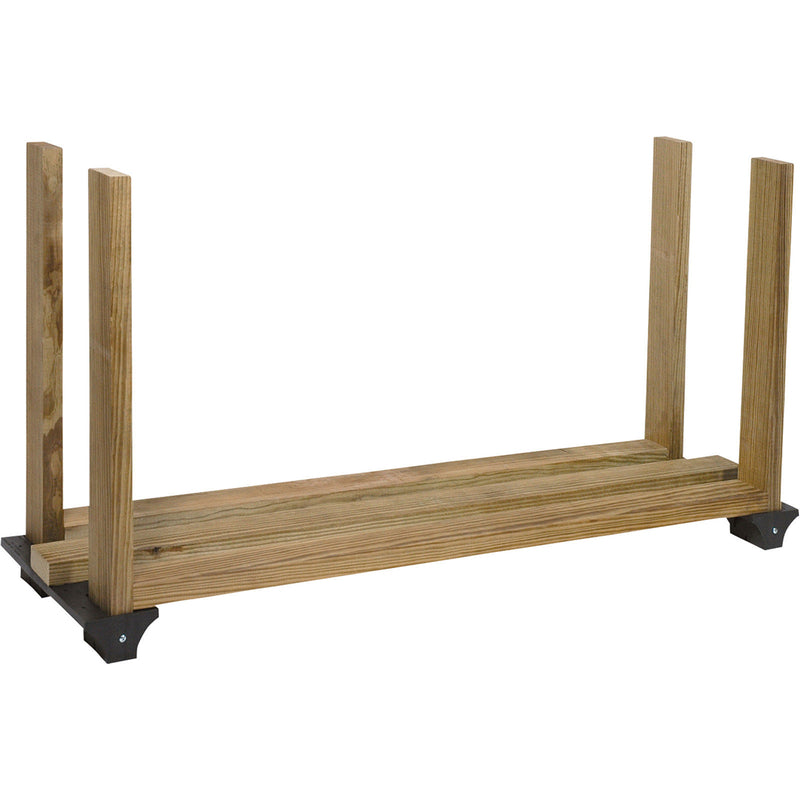 HOPKINS MANUFACTURING, 2X4Basics Black Resin Firewood Rack Bracket Kit 96 in. L 1000 lb