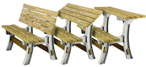 FABRICATION HOPKINS, 2X4Basics Flip-Top Table Sand Resin Bench/Table Bracket Kit 96 in. L