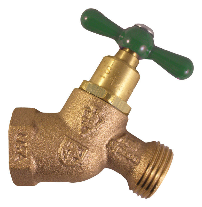 ARROWHEAD BRASS & PLUMBING LLC, Arrowhead Brass 3/4 in. FIP X 3/4 in. MHT Anti-Siphon Brass No-Kink Hose Bibb