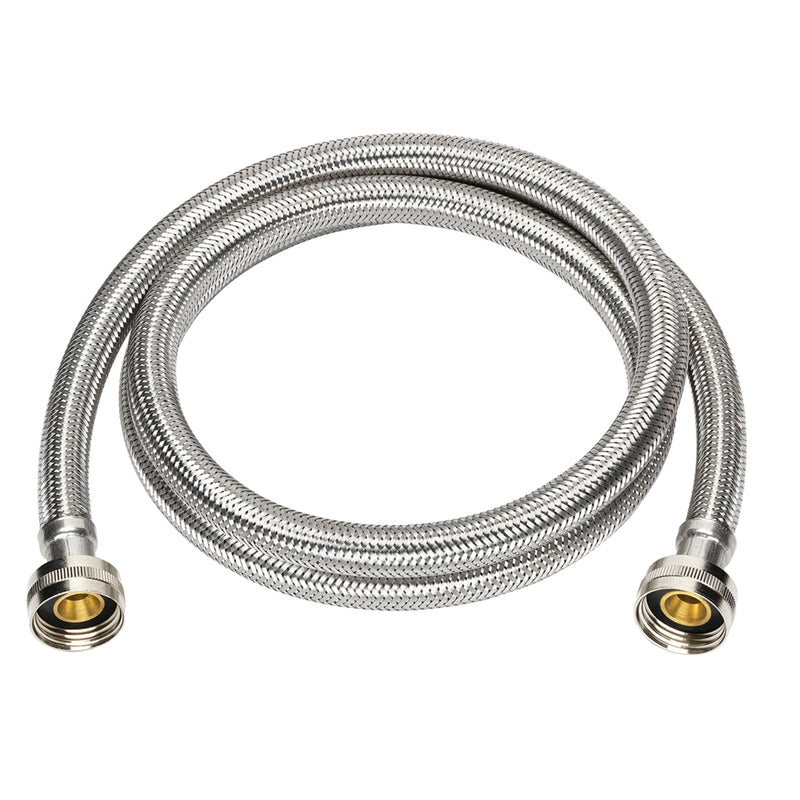 HOMEWERKS WORLDWIDE LLC., Homewerks 3/4 in. Hose Thread in. X 3/4 in. D Hose Thread 48 in. Tressé en acier inoxydable Lave-linge Mac