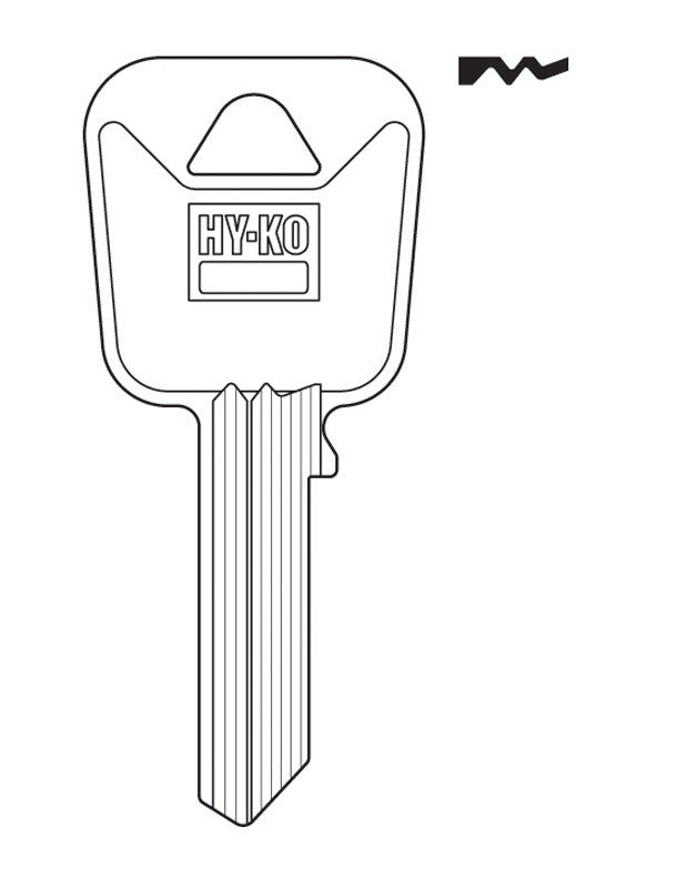 Hy-Ko Products Co, Hy-Ko Traditional Key Automotive Key Blank Single sided For For Master Lock (Pack of 10)